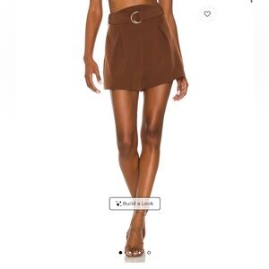 Camila Coelho High Waist Maricela Short in Dark Chocolate